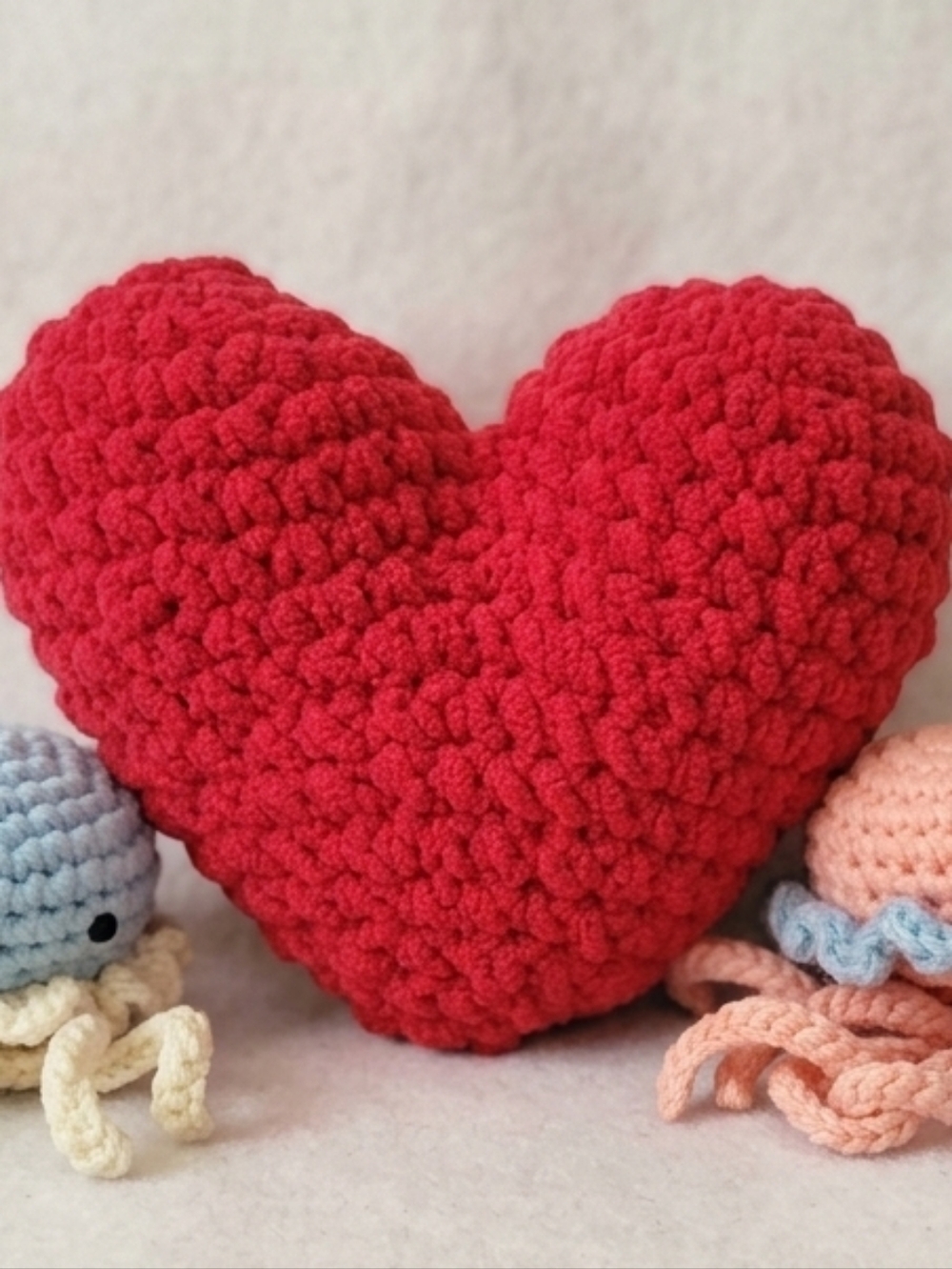 Handmade Heart Pillow  Jellyfish Plush Set